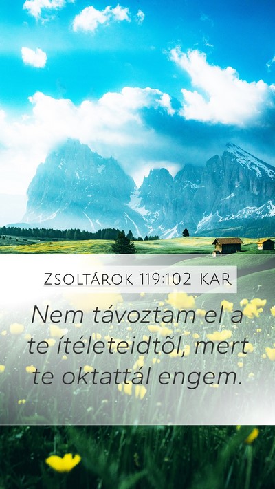Zsoltárok 119:102 KAR Bible Verse Image