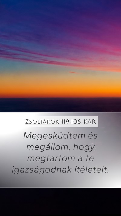 Zsoltárok 119:106 KAR Bible Verse Image