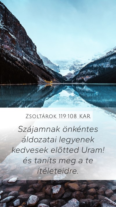 Zsoltárok 119:108 KAR Bible Verse Image
