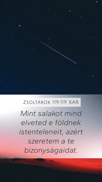 Zsoltárok 119:119 KAR Bible Verse Image