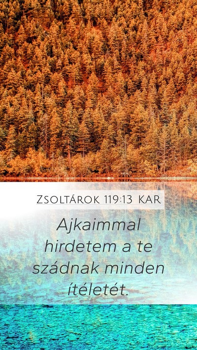 Zsoltárok 119:13 KAR Bible Verse Image
