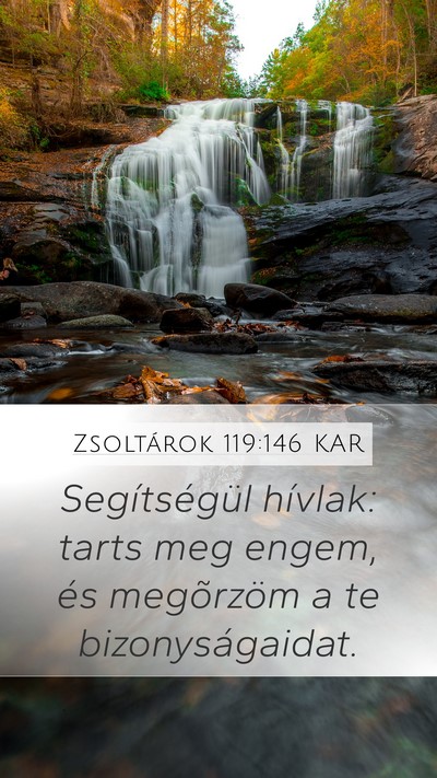 Zsoltárok 119:146 KAR Mobile Phone Wallpaper - Segítségül hívlak: tarts meg engem, és - Mobile Bible Verse Wallpaper