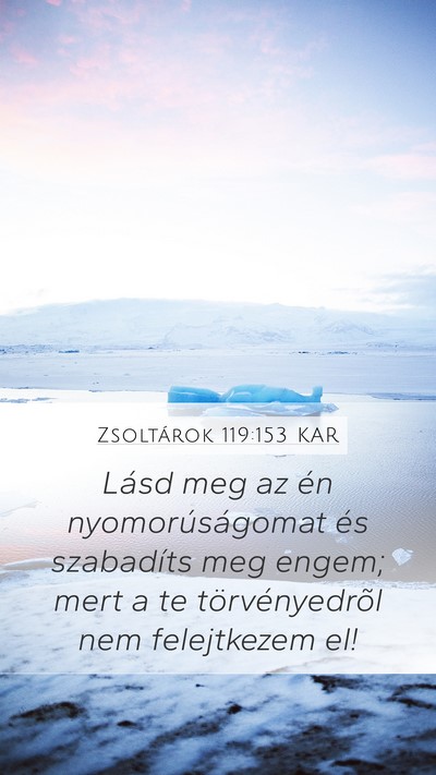 Zsoltárok 119:153 KAR Bible Verse Image