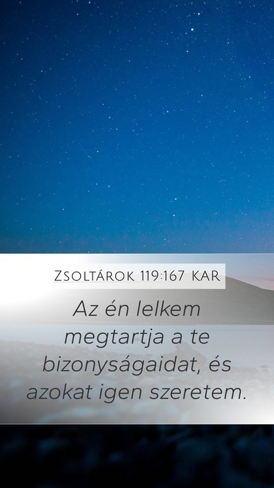 Zsoltárok 119:167 KAR Bible Verse Image