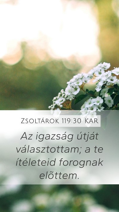 Zsoltárok 119:30 KAR Bible Verse Image