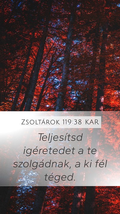 Zsoltárok 119:38 KAR Mobile Phone Wallpaper - Teljesítsd igéretedet a te szolgádnak, a ki - Mobile Bible Verse Wallpaper
