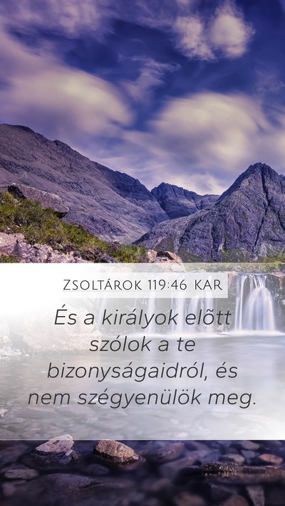 Zsoltárok 119:46 KAR Bible Verse Image