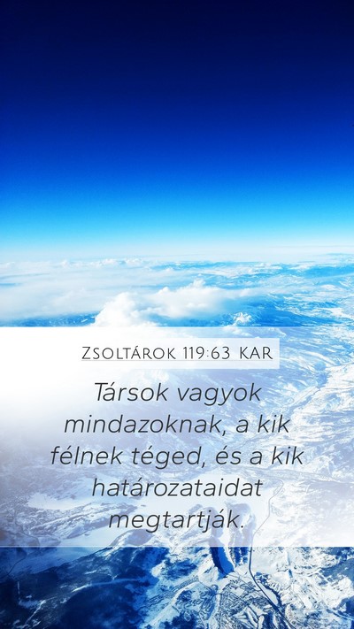 Zsoltárok 119:63 KAR Bible Verse Image
