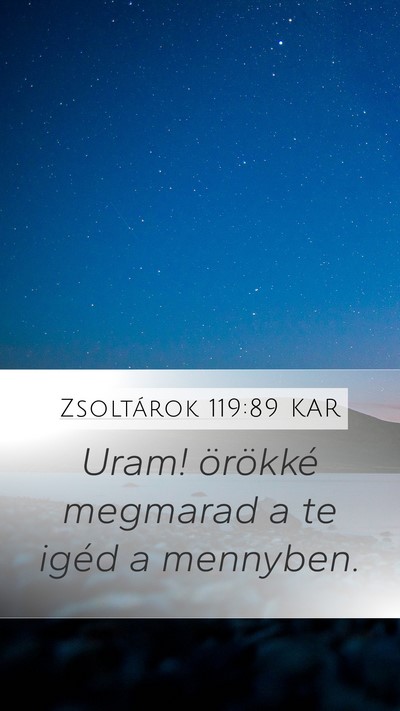 Zsoltárok 119:89 KAR Bible Verse Image