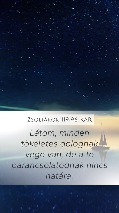 Zsoltárok 119:96 KAR Bible Verse Image