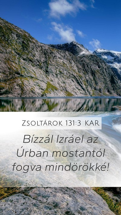 Zsoltárok 131:3 KAR Bible Verse Image