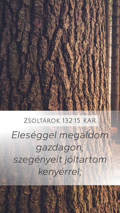 Zsoltárok 132:15 KAR Mobile Phone Wallpaper - Eleséggel megáldom gazdagon, szegényeit - Mobile Bible Verse Wallpaper