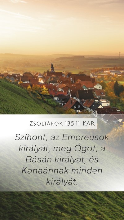 Zsoltárok 135:11 KAR Bible Verse Image