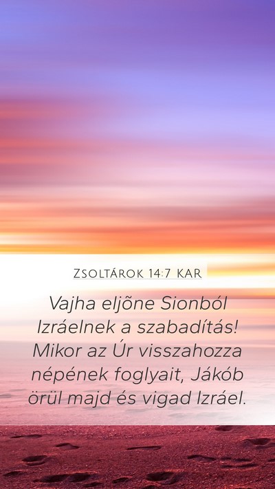 Zsoltárok 14:7 KAR Bible Verse Image