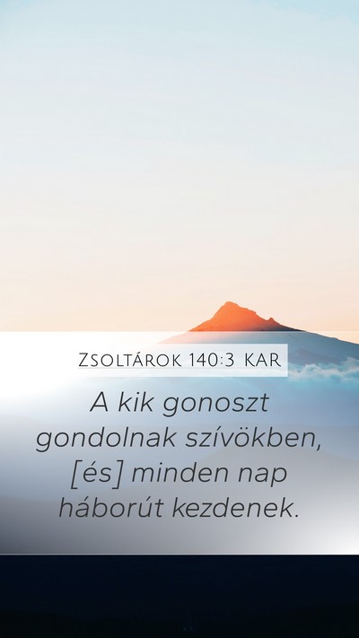 Zsoltárok 140:3 KAR Bible Verse Image