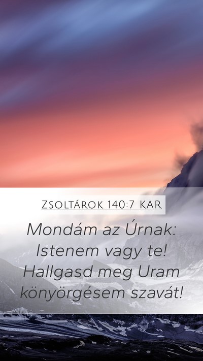 Zsoltárok 140:7 KAR Bible Verse Image
