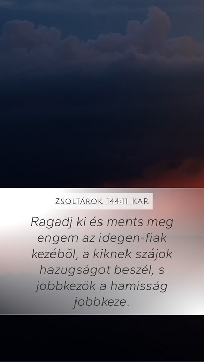 Zsoltárok 144:11 KAR Bible Verse Image