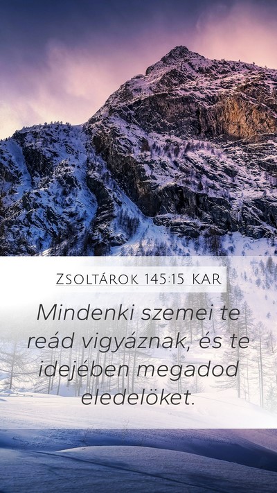 Zsoltárok 145:15 KAR Bible Verse Image
