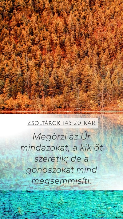 Zsoltárok 145:20 KAR Bible Verse Image