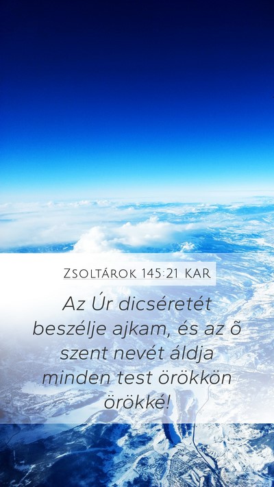 Zsoltárok 145:21 KAR Bible Verse Image