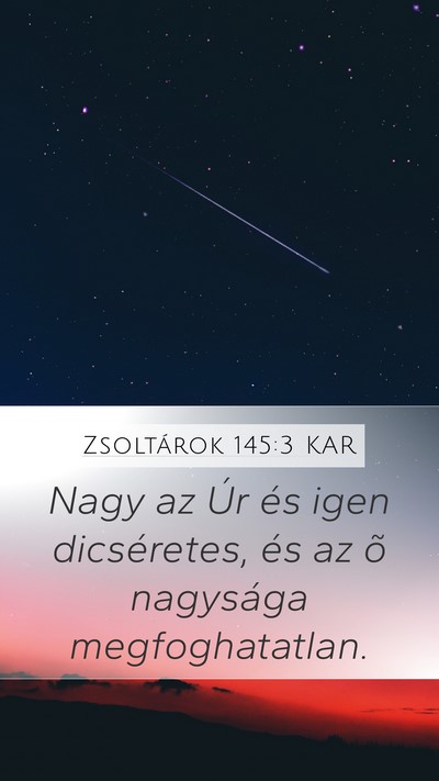 Zsoltárok 145:3 KAR Bible Verse Image
