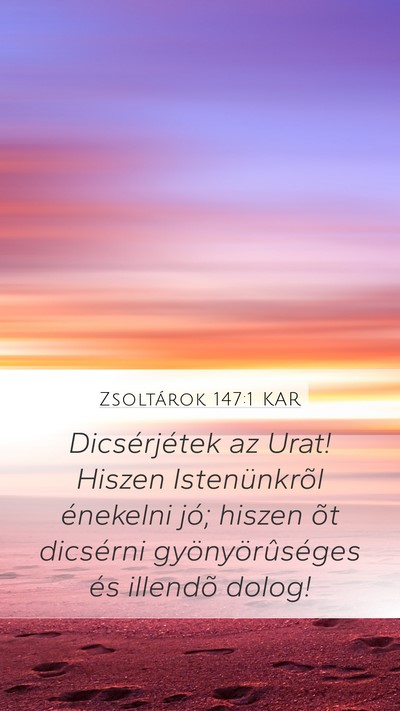 Zsoltárok 147:1 KAR Bible Verse Image