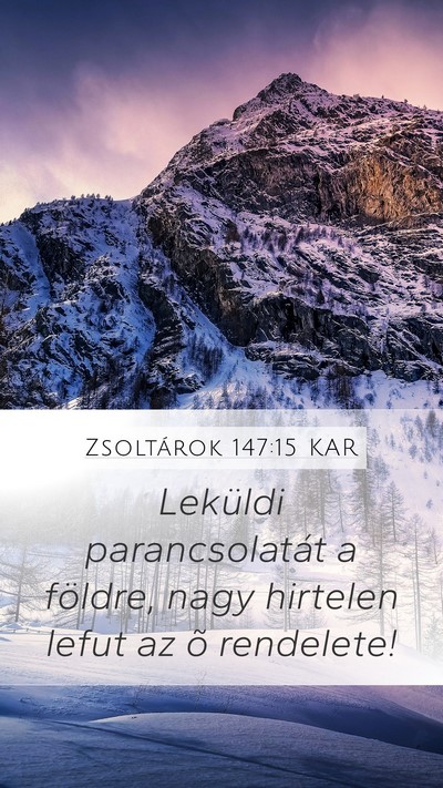 Zsoltárok 147:15 KAR Bible Verse Image