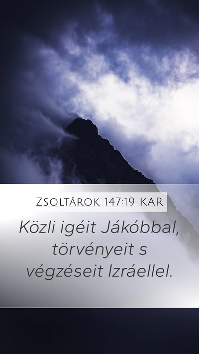 Zsoltárok 147:19 KAR Bible Verse Image