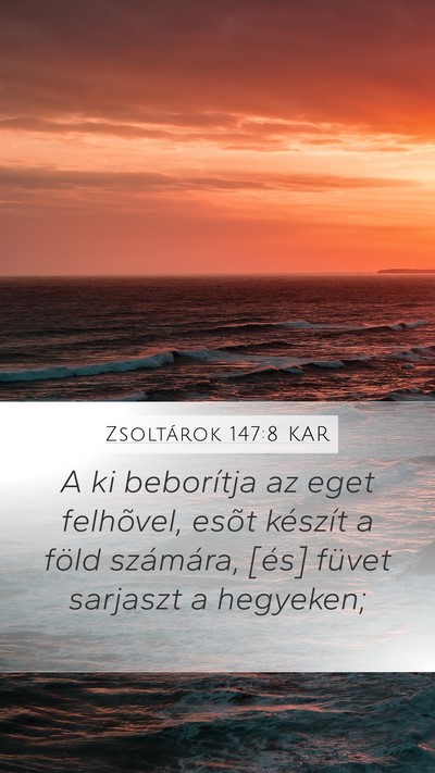 Zsoltárok 147:8 KAR Bible Verse Image