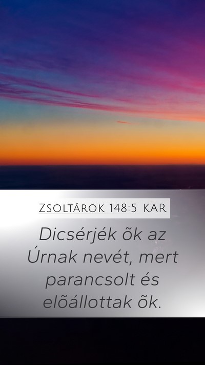 Zsoltárok 148:5 KAR Bible Verse Image