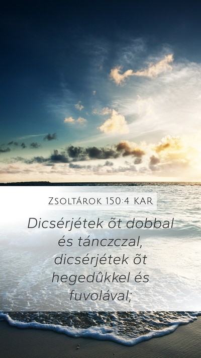 Zsoltárok 150:4 KAR Bible Verse Image
