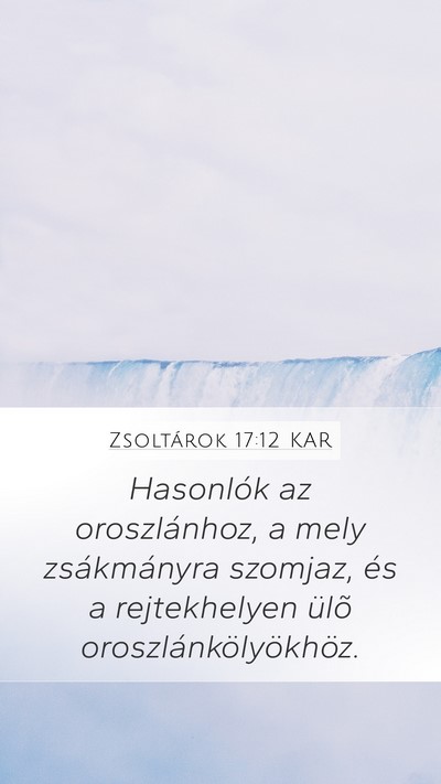 Zsoltárok 17:12 KAR Bible Verse Image
