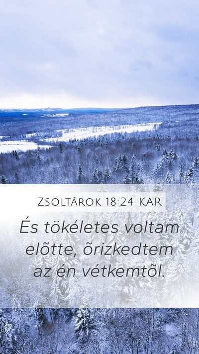 Zsoltárok 18:24 KAR Mobile Phone Wallpaper - És tökéletes voltam elõtte, õrizkedtem az - Mobile Bible Verse Wallpaper