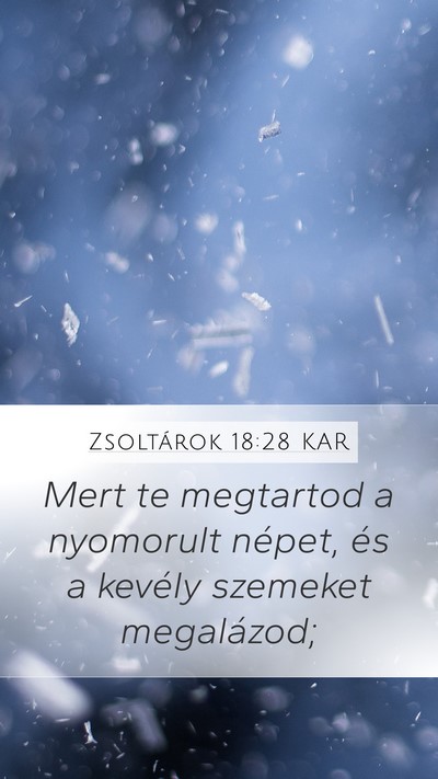 Zsoltárok 18:28 KAR Bible Verse Image