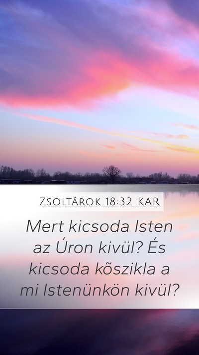 Zsoltárok 18:32 KAR Bible Verse Image