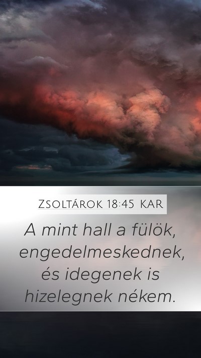 Zsoltárok 18:45 KAR Mobile Phone Wallpaper - A mint hall a fülök, engedelmeskednek, és - Mobile Bible Verse Wallpaper