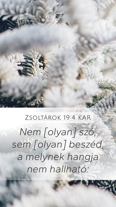 Zsoltárok 19:4 KAR Bible Verse Image