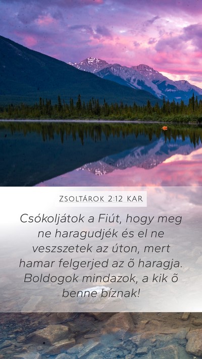 Zsoltárok 2:12 KAR Bible Verse Image