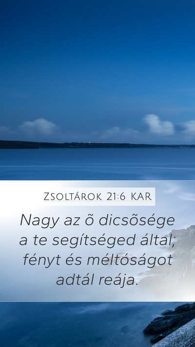 Zsoltárok 21:6 KAR Bible Verse Image