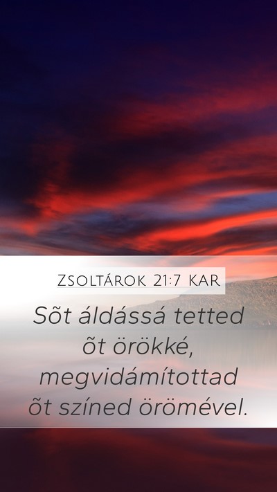 Zsoltárok 21:7 KAR Bible Verse Image