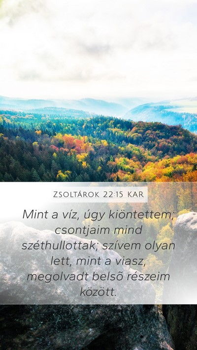 Zsoltárok 22:15 KAR Bible Verse Image