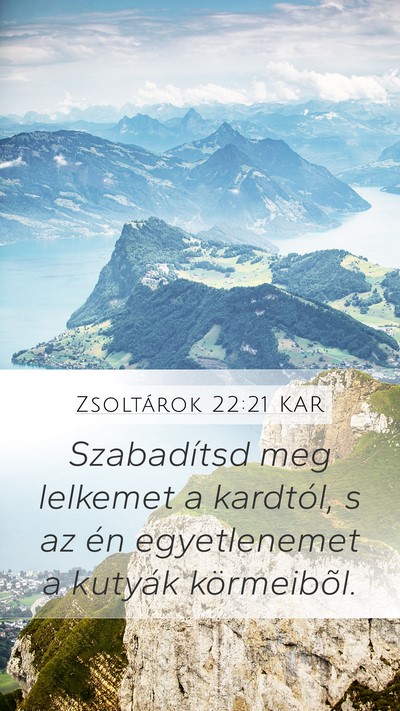 Zsoltárok 22:21 KAR Bible Verse Image