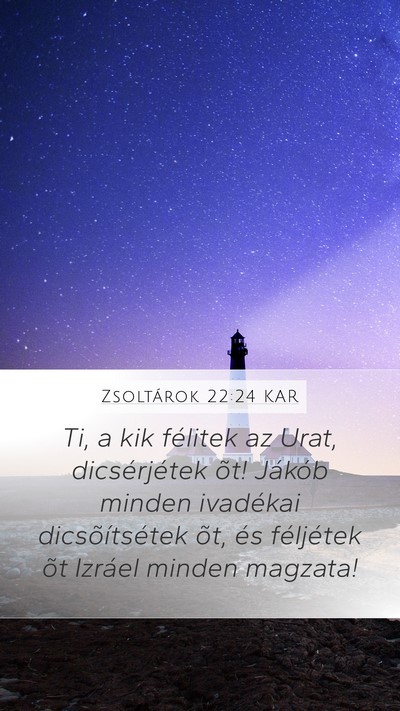 Zsoltárok 22:24 KAR Bible Verse Image