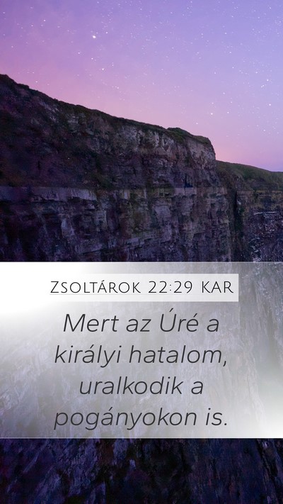 Zsoltárok 22:29 KAR Bible Verse Image
