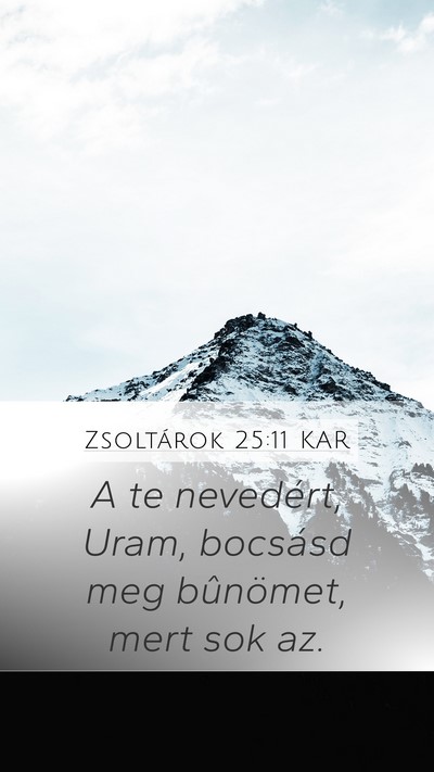 Zsoltárok 25:11 KAR Bible Verse Image