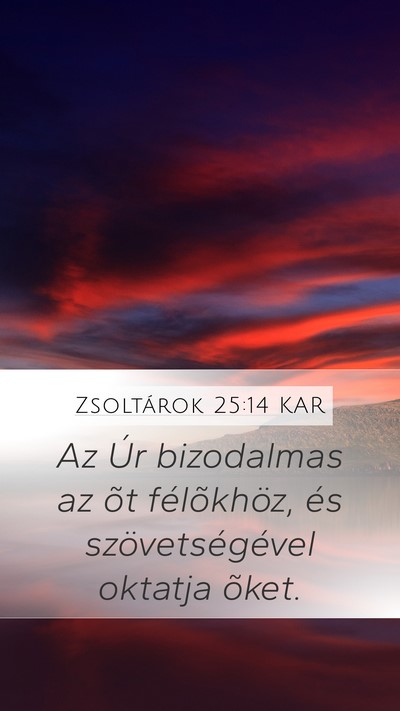 Zsoltárok 25:14 KAR Bible Verse Image