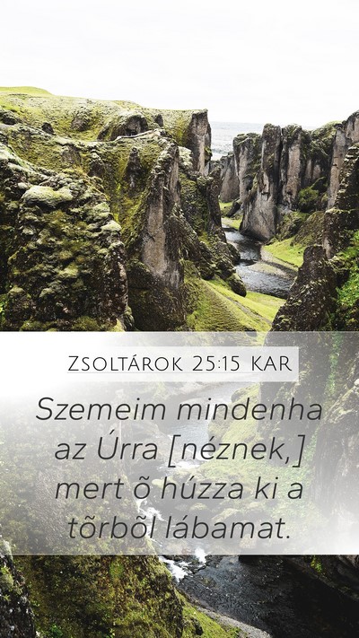 Zsoltárok 25:15 KAR Bible Verse Image