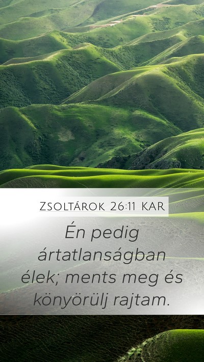 Zsoltárok 26:11 KAR Bible Verse Image