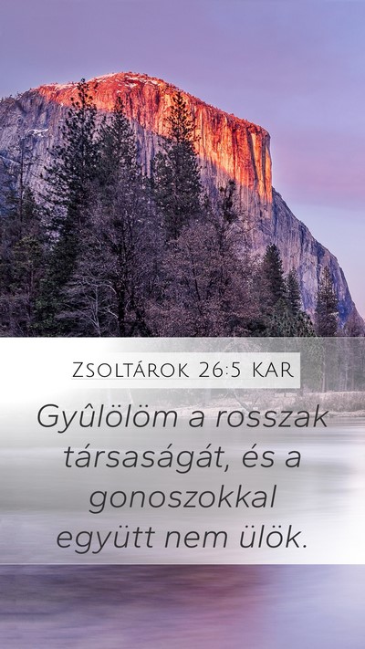 Zsoltárok 26:5 KAR Bible Verse Image