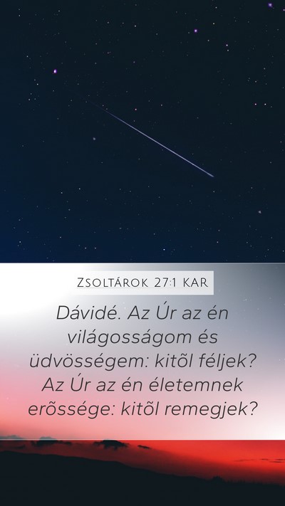 Zsoltárok 27:1 KAR Bible Verse Image